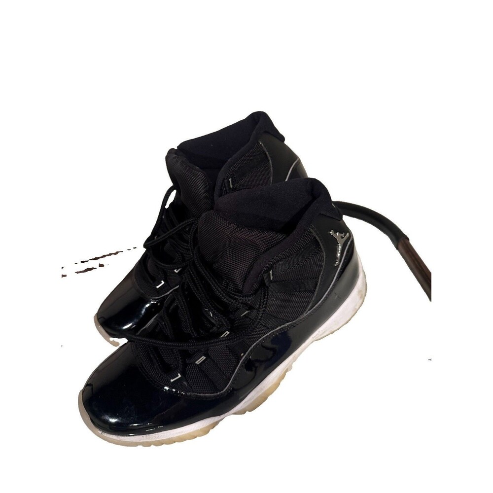 Jordan Air Jordan 11 Retro Black High Top Basketball Sneakers Lace Up
